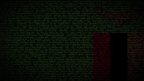 Binary code on flag Stock Footage 293699047