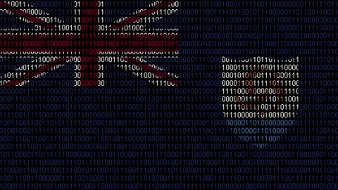 Binary code on flag Stock Footage 293699651