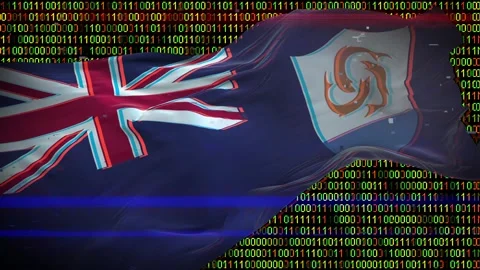 Binary code on flag Stock Footage 293701510