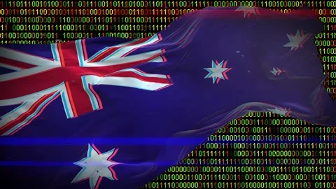 Binary code on flag Stock Footage 293701522