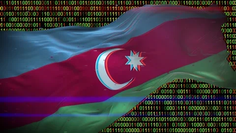 Binary code on flag Stock Footage 293701560