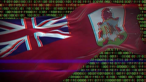 Binary code on flag Stock Footage 293701628