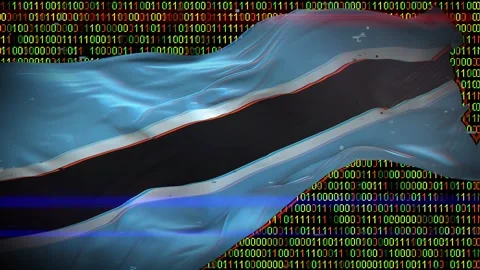 Binary code on flag Stock Footage 293701636