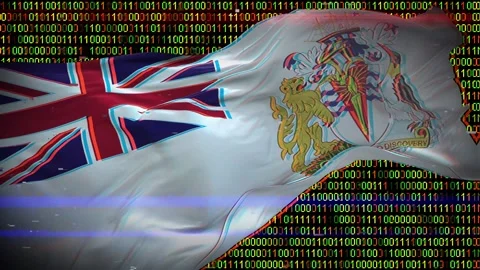 Binary code on flag Stock Footage 293701638