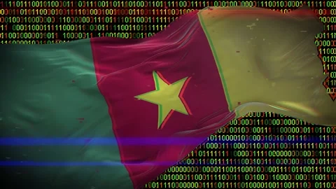 Binary code on flag Stock Footage 293701707