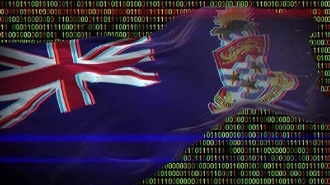 Binary code on flag Stock Footage 293701715