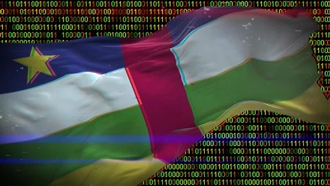 Binary code on flag Stock Footage 293701744