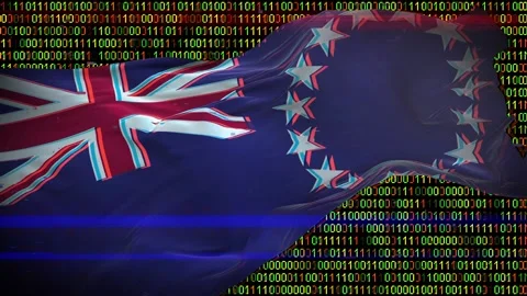 Binary code on flag Stock Footage 293701808