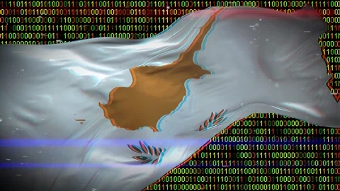 Binary code on flag Stock Footage 293701826