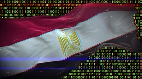 Binary code on flag Stock Footage 293701887