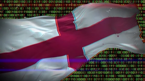 Binary code on flag Stock Footage 293701906