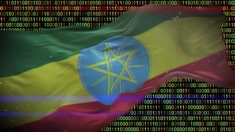 Binary code on flag Stock Footage 293701926