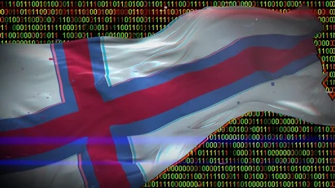 Binary code on flag Stock Footage 293701929