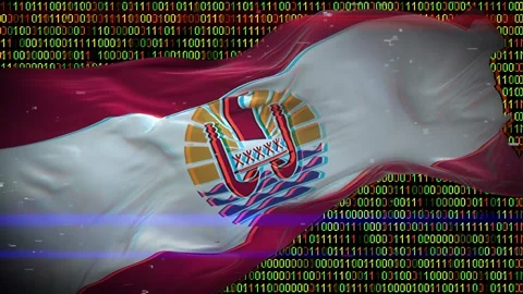Binary code on flag Stock Footage 293701957