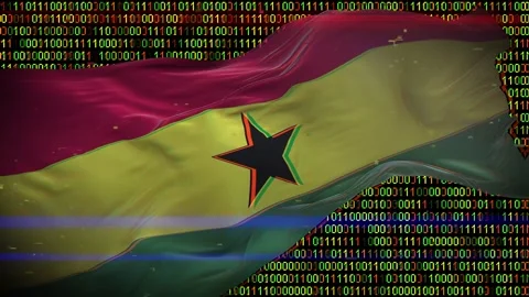 Binary code on flag Stock Footage 293701970