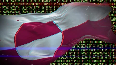 Binary code on flag Stock Footage 293701987