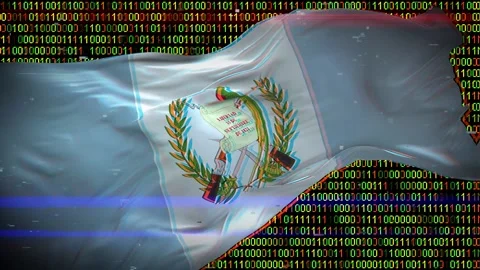 Binary code on flag Stock Footage 293702000