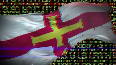 Binary code on flag Stock Footage 293702002