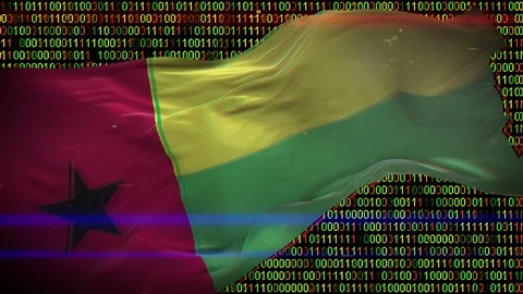 Binary code on flag Stock Footage 293702005