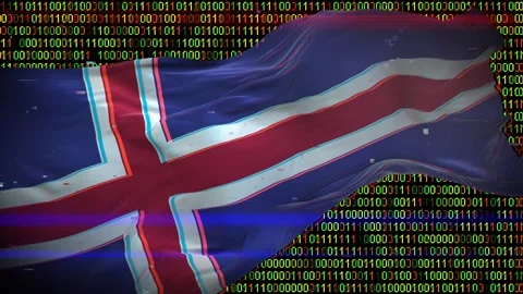 Binary code on flag Stock Footage 293702036