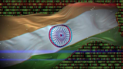 Binary code on flag Stock Footage 293702042