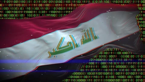Binary code on flag Stock Footage 293702049
