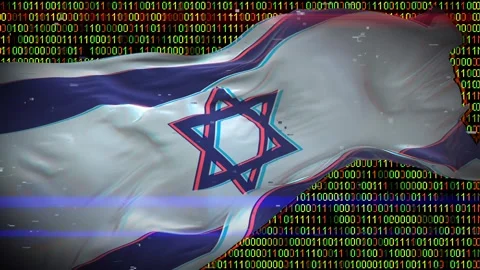 Binary code on flag Stock Footage 293702068
