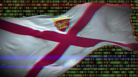 Binary code on flag Stock Footage 293702079