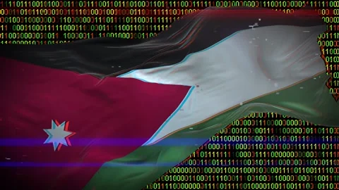 Binary code on flag | Stock Video | Pond5