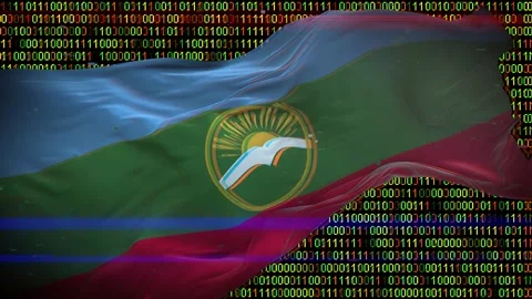 Binary code on flag Stock Footage 293702087