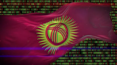 Binary code on flag Stock Footage 293702152