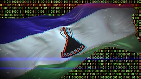 Binary code on flag Stock Footage 293702167