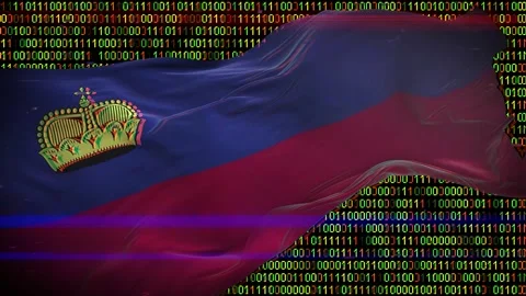 Binary code on flag Stock Footage 293702187