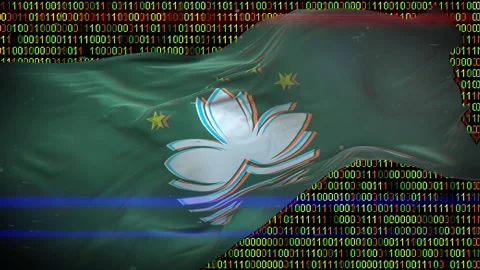 Binary code on flag Stock Footage 293702218