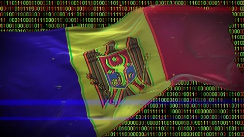 Binary code on flag Stock Footage 293702291