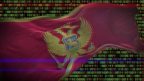 Binary code on flag Stock Footage 293702329