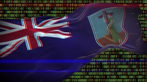 Binary code on flag Stock Footage 293702338