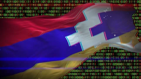 Binary code on flag Stock Footage 293702355