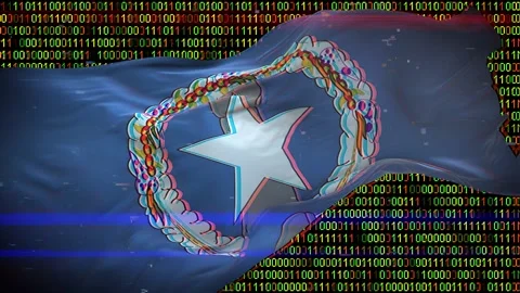 Binary code on flag Stock Footage 293702422