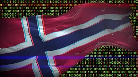 Binary code on flag Stock Footage 293702443