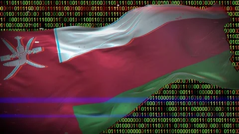 Binary code on flag Stock Footage 293702444