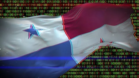 Binary code on flag Stock Footage 293702461