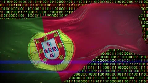 Binary code on flag Stock Footage 293702500