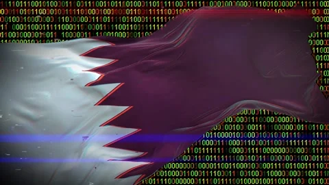 Binary code on flag Stock Footage 293702504