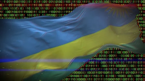 Binary code on flag Stock Footage 293702523