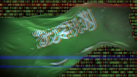 Binary code on flag Stock Footage 293702576