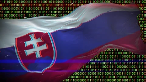 Binary code on flag Stock Footage 293702596