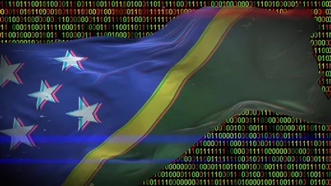 Binary code on flag Stock Footage 293702597