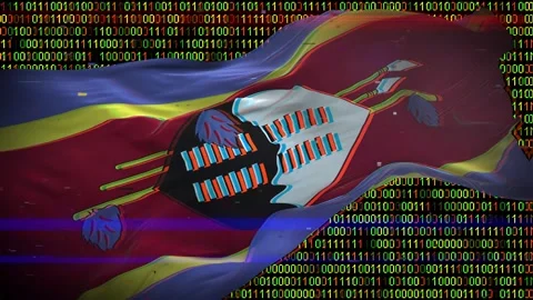 Binary code on flag Stock Footage 293702620