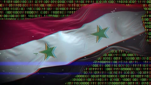 Binary code on flag Stock Footage 293702623